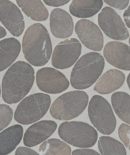 Waterbrook Jumbo Sliced Pebble Mosaic in Dark Grey For Kitchen 100003097