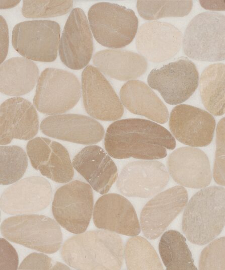 Waterbrook Jumbo Sliced Pebble Mosaic in Tan For Bathroom 100003099