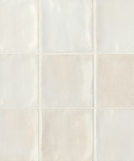 Celine 4" x 4" Glossy Porcelain Floor & Wall Tile in White For Kitchen 100003432