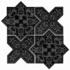 PANTHEON BLACK Textured Stone 5x5 Tiles For Living Room PNT BLACK