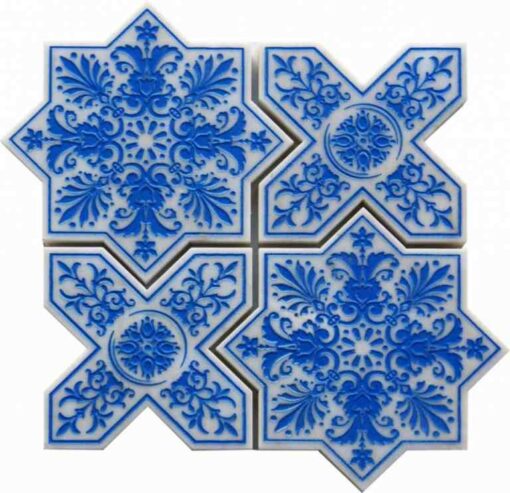 PANTHEON BLUE Textured Stone 5x5 Tiles For Spa PNT BLUE