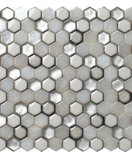 CORDOBA PEARL Glossy| Matte Glass, Ceramic 1x1 Tiles For Spa AHX-03