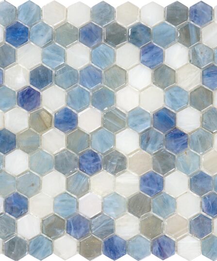 CORDOBA MOONSTONE Glossy Glass 1x1 Tiles For Swimming Pool AHX-05