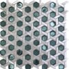 WEAVE EMERALD Glossy Glass 1x1 Tiles For Kitchen AHX-22