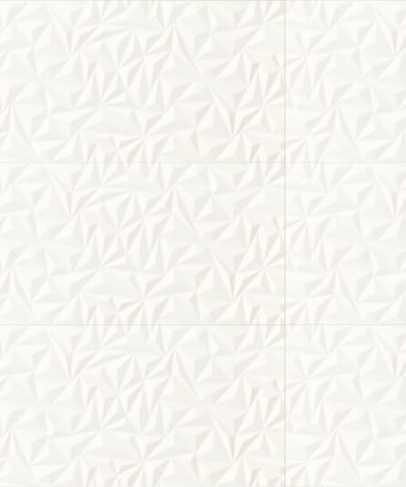 Shape 16" x 32" Angle Design Matte Ceramic Tile in White For Dining Area ATLSHAANGWHI1632M