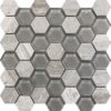 MANTRA WOODEN GREY polished| etched Wooden Grey, Glass 1.9x1.9 Tiles For Kitchen BL-03WG