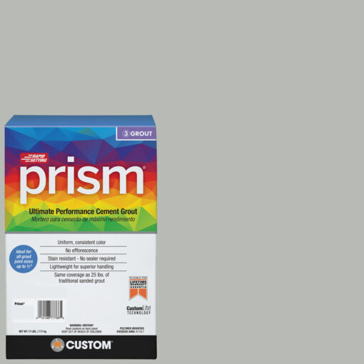 Custom Prism #546 Cape Gray 17lb. Sanded Grout For Bathroom CUSPSM-546-17