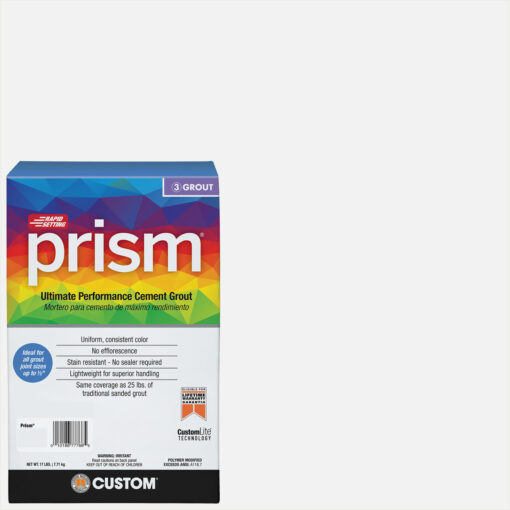 Custom Prism #640 Arctic White 17lb. Sanded Grout For Dining Area CUSPSM-640-17