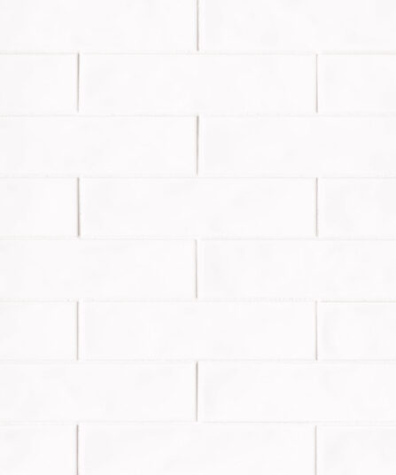 Sorrento 2.5" x 10.25" Ceramic Wall Tile in Bianco For Dining Area DECSORBIA2510G