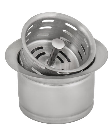 Extended Garbage Disposal Flange with Deep Basket Strainer for Kitchen Sinks Stainless Steel RVA1049ST