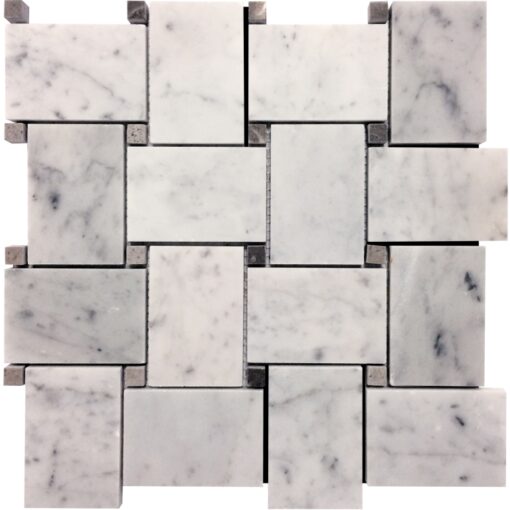 OLD TOWN Polished Bianco Carrara, Eastern Beige 2.1х3.1 Tiles For Bathroom KB-B06