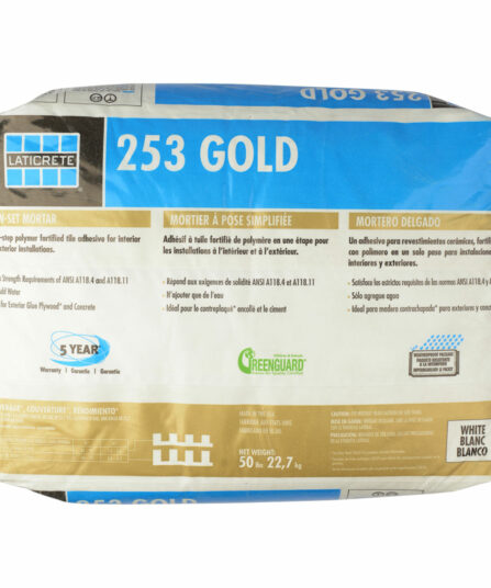 Laticrete 253 Gold Multipurpose Thinset in Grey - 50 lb. Bag For Bathroom LAT253MG50