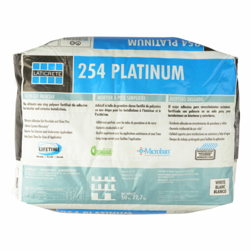Laticrete 254 Platinum Multipurpose Thinset in White - 50 lb. Bag For Dining Area LAT254PMW50