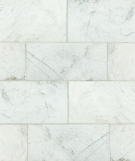 Glorious White 12" x 24" Floor & Wall Tile For Bathroom MRBGLOWHT1224P