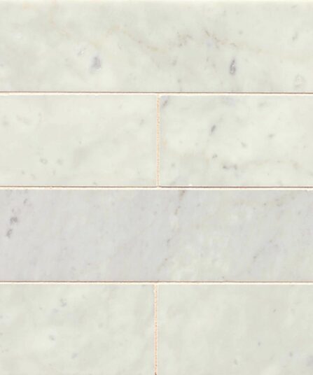 White Carrara 3" x 12" Floor & Wall Tile For Living Room MRBWHTCAR0312H