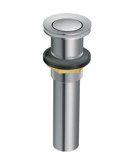Push Pop-up Drain for Bathroom Sinks without Overflow Stainless Steel Finish RVA5103ST
