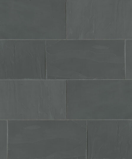 Andra Black 12" x 24" Gauged Slate Tile For Kitchen SLTANDBLK1224G