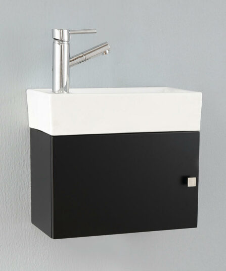 Wall Mount Ceramic Sink (faucet hole on left): 16-1 8"L x 8-1 2"W x 4-1 8"D For Kitchen CWSN05300L