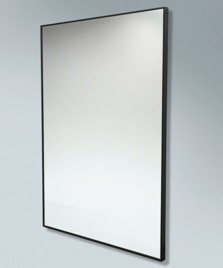 Matte Black Framed Mirror; Overall Size: 23-5 8" L x 3 4"W x 35-1 2"H For Bathroom AFM230135MB