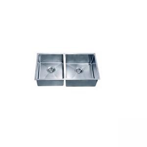 Undermount Small Radius Double Bowl (Small Bowl on Left) 18G: 31-7 8"L x 17-3 16"W x 9"D (Large) 8"D (Small) (outside) For Kitchen SRU301616L-N