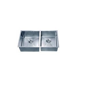Undermount Small Radius Double Bowl (Small Bowl on Right) 18G: 31-7 8"L x 17-3 16"W x 9"D (Large) 8"D (Small) (outside) For Kitchen SRU301616R-N