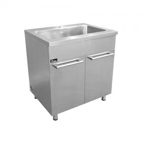 Stainless Steel Sink Base Cabinet (Sink: ASU106) 20G: 33"L x 25-1 2"W x 36"H comes with Garbage Can GC036 and Cutting Board CB019 For Kitchen SSC3336