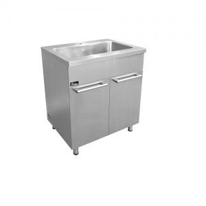 Stainless Steel Sink Base Cabinet 20G: 30"L x 25-1 2"W x 36"H comes with Garbage Can GC036 For Kitchen SSC3036
