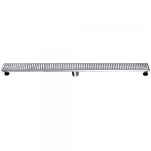 Shower linear drain--14G 304type stainless steel polished satin finish: 47"Lx3"Wx3-1 8"D For Bathroom LBE470304