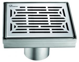Shower square drain -- 14G 304 type stainless steel polished satin finish: 5-1 4"L x 5-1 4"W x 3-1 8"D Drain: 2" (Recommend Drain Base SDB060205 or SDB040206) For Bathroom LIH050504