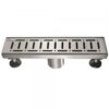 Shower linear drain--14G 304type stainless steel polished satin finish: 12"Lx3"Wx3-1 8"D For Bathroom LLE120304