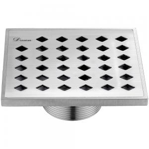 Shower square drain--9G 304type stainless steel polished satin finish: 5"Lx5"Wx2"D For Bathroom SMI050504
