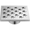 Shower square drain--9G 304type stainless steel polished satin finish: 5"Lx5"Wx2"D (Compatible drain base STB060205) For Bathroom SMU050504