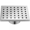 Shower square drain--9G 304type stainless steel polished satin finish: 5"Lx5"Wx2"D (Compatible drain base STB060205) For Bathroom SNE050504
