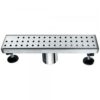 Shower linear drain--14G 304type stainless steel polished satin finish: 12"Lx3"Wx3-1 8"D For Bathroom LNE120304