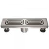 Shower linear drain--14G 304type stainless steel polished satin finish: 12"Lx3"Wx3-1 8"D For Bathroom LPA120304