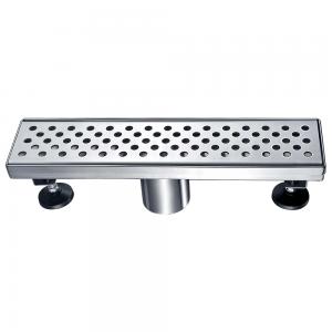 Shower linear drain--14G 304type stainless steel polished satin finish: 12"Lx3"Wx3-1 8"D For Bathroom LRE120304