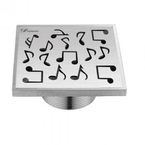 Shower square drain--9G 304type stainless steel polished satin finish: 5"Lx5"Wx2"D For Bathroom SSE050504