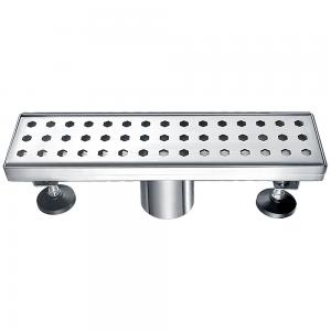 Shower linear drain--14G 304type stainless steel polished satin finish: 12"Lx3"Wx3-1 8"D For Bathroom LTS120304
