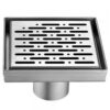 Shower square drain--14G 304type stainless steel polished satin finish: 5"Lx5"Wx3"D (Compatible drain base SDB060205 or SDB040206) For Bathroom LRO050504