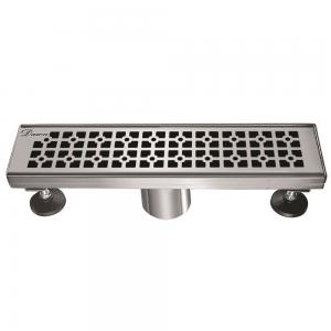 Shower linear drain--14G 304type stainless steel polished satin finish: 12"Lx3"Wx3-1 8"D For Bathroom LVG120304