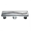 Shower linear drain--14G 304type stainless steel polished satin finish: 12"Lx3"Wx3-1 8"D For Bathroom LGS120304