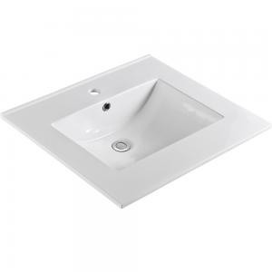 Pure White Ceramic Sink Top For Bathroom AOVS252207-01