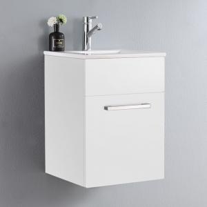 Quin Series Cabinet Pure White Finish Size: 15-15 16" L x 16-1 8"W x 22-7 8"H For Bathroom AAQC161622-01